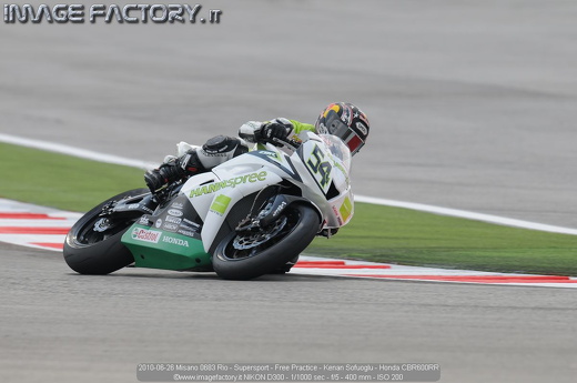 2010-06-26 Misano 0683 Rio - Supersport - Free Practice - Kenan Sofuoglu - Honda CBR600RR